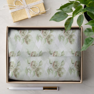Salbeigrüne Hortensien-Tissue-Papier Seidenpapier