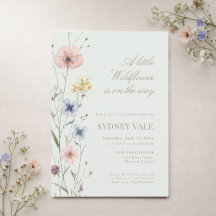 Salbeigrüne kleine Wildblumen-Botanical-Baby-Party