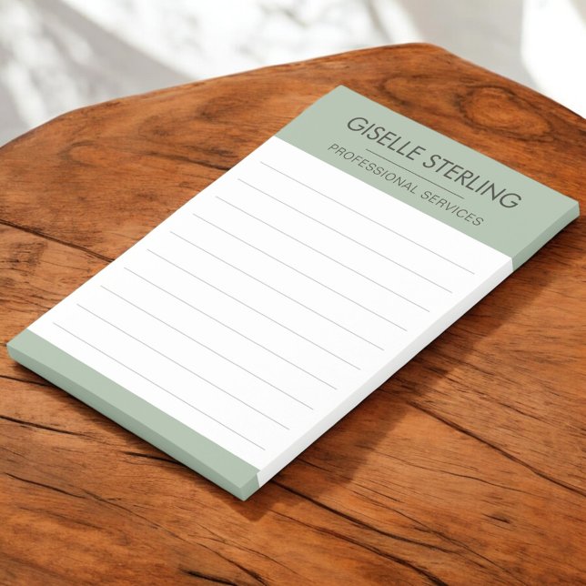 Salbeigrüne Minimale Moderne Geschäftswelt Post-it Klebezettel (Von Creator hochgeladen)