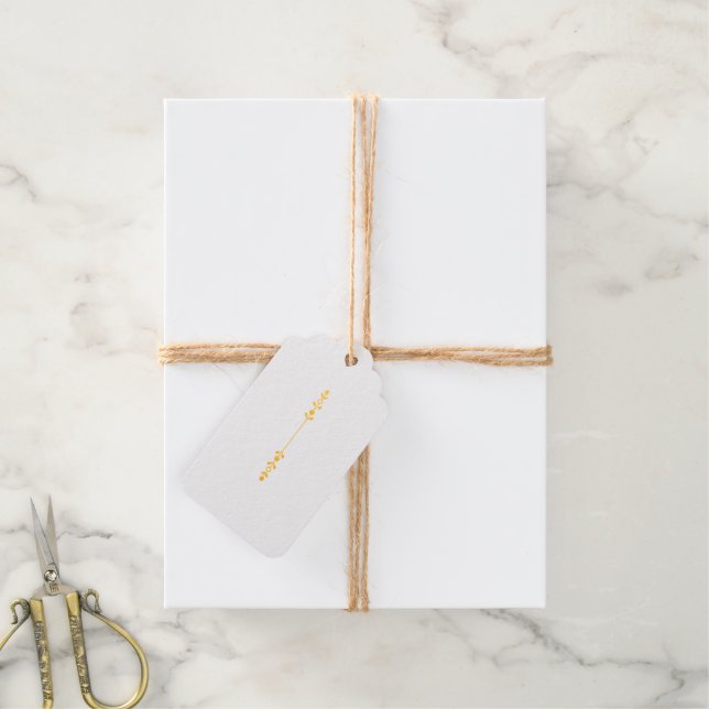 Salbeigrüne Monogramm-Hochzeit Geschenkanhänger (Mit Schnur)