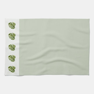 Salbeigrüne Monstera-Botanik-Dekoration Minimalist Geschirrtuch