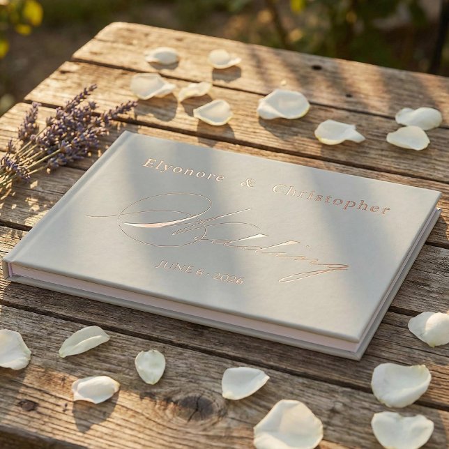 Salbeigrüne Olivenzweig-Monogramm-Hochzeit Gästebuch (Von Creator hochgeladen)