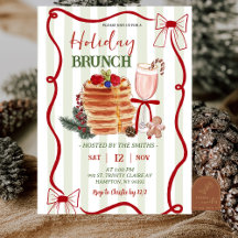 Salbeigrüne Streifen Weihnachtsfeier Brunch