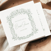 Salbeigrüne Toilettencocktailserviette