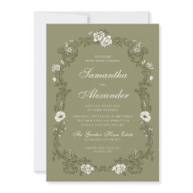 Salbeigrüne Vintage-Botanical-Hochzeit