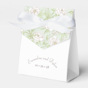 Salbeigrüne Weiße Rosen Hochzeit Geschenkschachtel