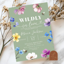 Salbeigrüne Wildblumen-Brautparty - Wild Verliebt