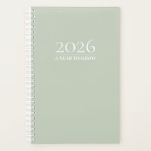 Salbeigrüner 2026 Planer | Benutzerdefinierter Tit