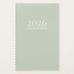 Salbeigrüner 2026 Planer Benutzerdefinierter Tit