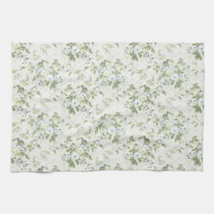 Salbeigrüner Chintz, Antiker Rosengarten-Druck Geschirrtuch