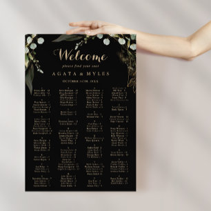 Salbeigrüner Eukalyptus Alphabetischer Sitzplan Poster