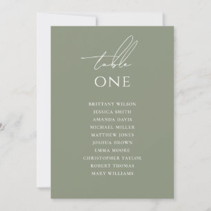 Salbeigrüner minimalistischer Schrift Hochzeits-Si Einladung