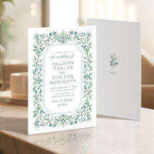 Salbeigrüner Vintage-Botanischer Blumenrahmen Hoch