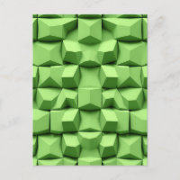 Salbeigrünes 3D-Geometrisches Würfelmuster