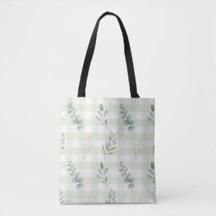 Salbeigrünes botanisches nahtloses Design Tasche