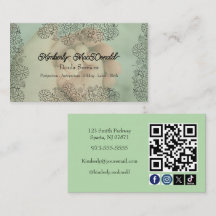 Salbeigrünes Doula-Script-Social-Icon-QR-Code-Foto