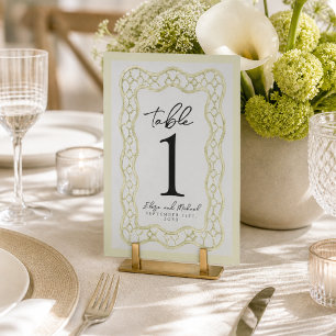 Salbeigrünes französisches Gitter-Hochzeit Tischnummer