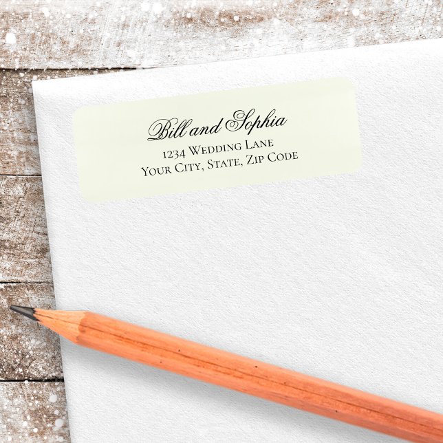 Salbeigrünes Skript-Hochzeits-Rücksende-Adressetik (Custom address label sheet with minimalist script and clean layout.)