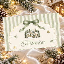 Salbeigrünes Winterdorf Weihnachten Baby Shower