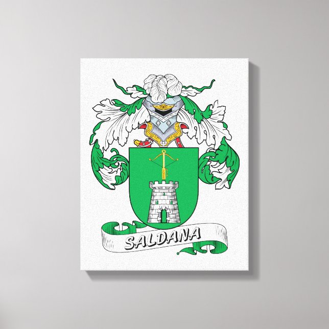 Saldana-Familienwappen Leinwanddruck (Vorderseite)