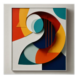 Saldo in Form A Minimalistisch Abstrakt Poster