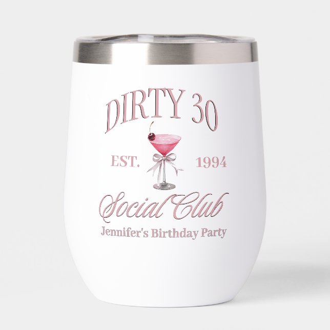 Sale Anniversaire fête d'anniversaire Stemless (Arrière)