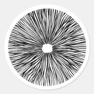Sale champignon classique rond autocollant
