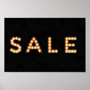  Sale Sign ,  Black Lights Poster