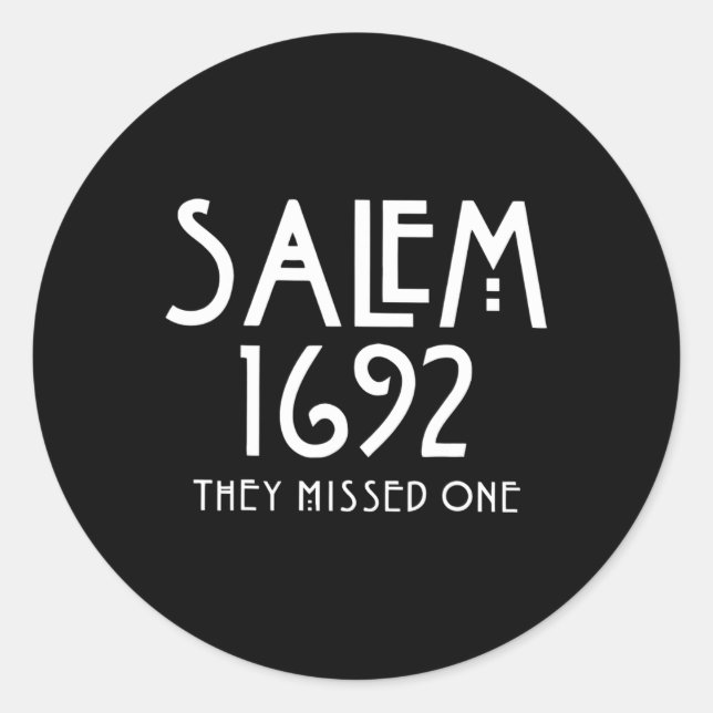 Salem 1692 fehlte ein lustiges Salem Halloween Runder Aufkleber (Vorderseite)