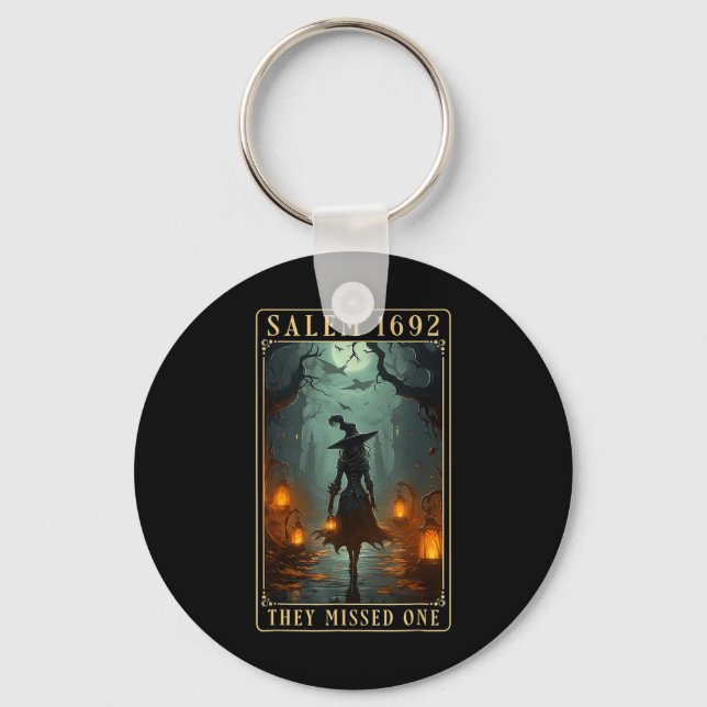 Salem 1692 fehlte eine Halloween-Hexe Schlüsselanhänger (Vorderseite)