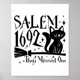 Salem 1692 Halloween Funny sie vermissten eine Kat Poster