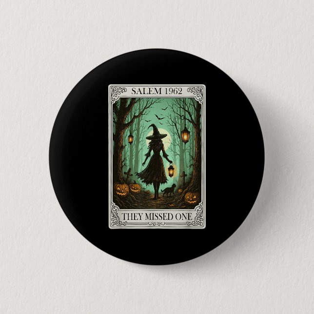 Salem 1692 Halloween sie vermissten ein Tarot C Button (Vorderseite)