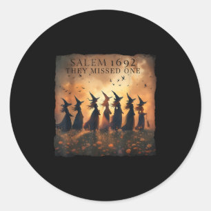 Salem 1692 Halloween sie vermissten ein Tarot C Runder Aufkleber
