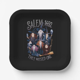 Salem 1692 Sie verpassten eine Halloween-Hexe Pappteller