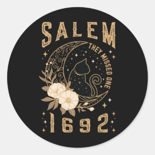 Salem 1692 sie verpassten eine Hexenmeisterschaft  Runder Aufkleber