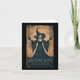 Salem 1692 Sie verpassten einen Halloween-Feminist Karte