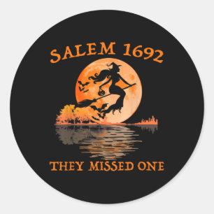 Salem 1692 verpasste eine Hexenmeistersaal Runder Aufkleber
