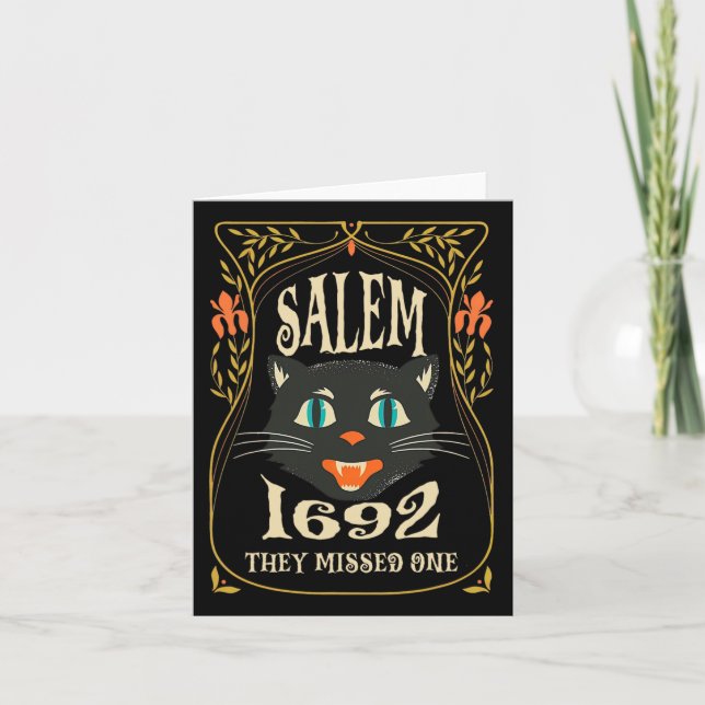 Salem 1692 verpassten sie ein HexenkHalloween Karte (Vorderseite)
