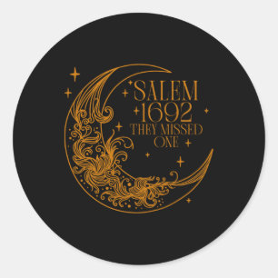 Salem 1692 verpassten sie eine Hexe Halloween 4 Runder Aufkleber