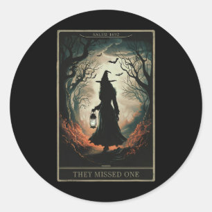 Salem 1962 Du hast eine Halloween-Feministin Hexe Runder Aufkleber