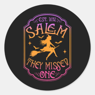 Salem 1962 Du hast eine Halloween-Feministin Hexe Runder Aufkleber