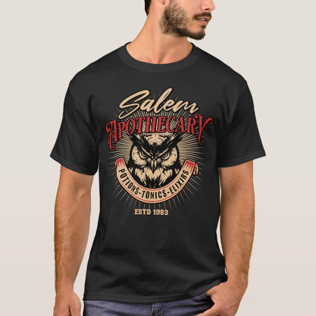 Salem Apothecary Vintag Owl T-Shirt (Vorderseite)