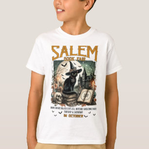 Salem Book Fair Funny Bookween Spooky Rea T-Shirt