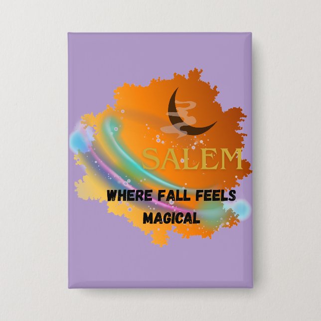 Salem Fall Magic Rainbow Button (Vorderseite)