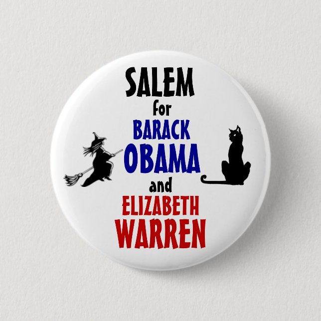 Salem für Obama und Waren 2012 Button (Vorderseite)