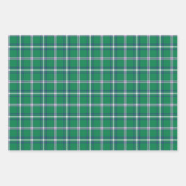 Salem Green and White Plaid Holiday Geschenkpapier Set