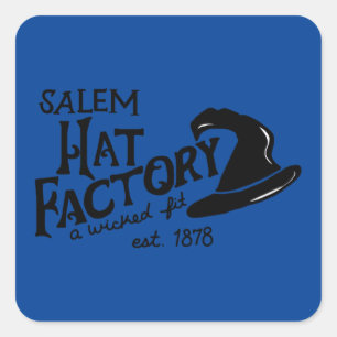 Salem Hat Factory Quadratischer Aufkleber