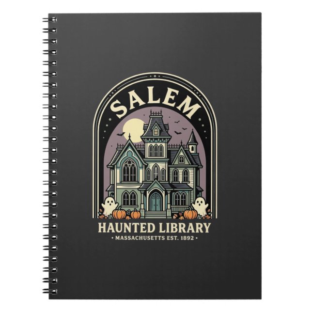 Salem Haunted Library Halloween Design_1 Notizblock (Vorderseite)