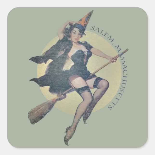 Salem Hexch Quadratischer Aufkleber (Vorderseite)