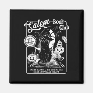 Salem Hexe Book Club Bookro Halloween Blac Magnet